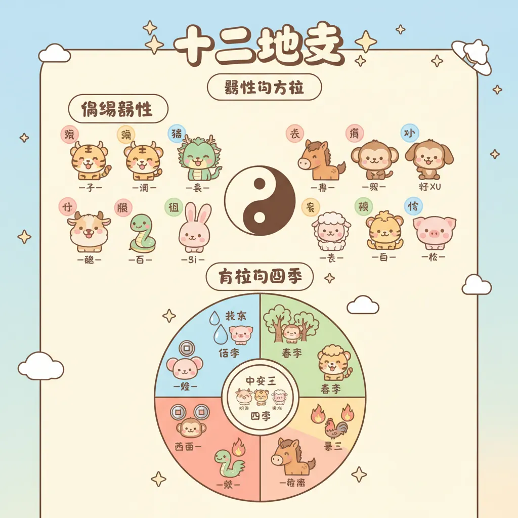 天干地支的陰陽五行與方位屬性