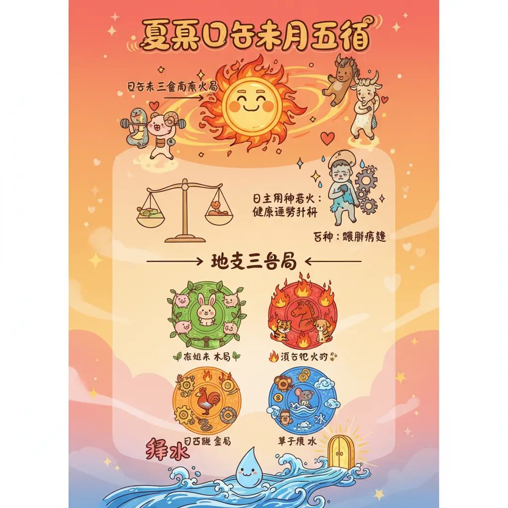 地支三會、三合局的五行力量與結構