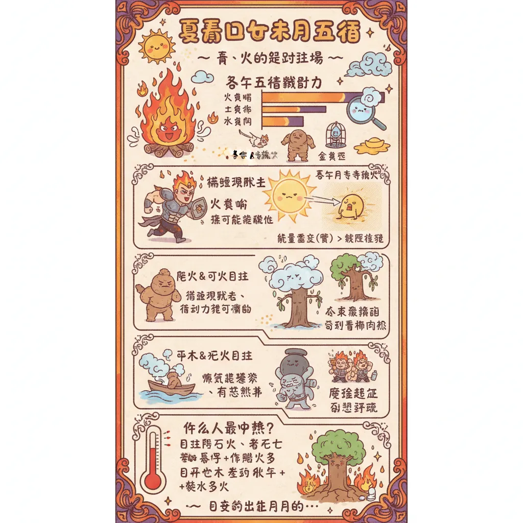 夏季五行戰鬥力與個人命盤的影響分析