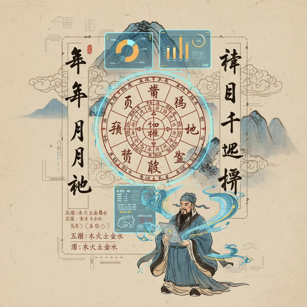 八字命評 - 八字命盤